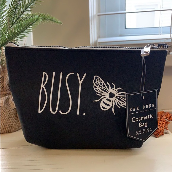 RAE DUNN Busy Bee 🐝 Cosmetic Makeup Bag - Picture 1 of 4